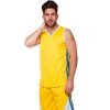 Форма баскетбольная мужская SP-Sport Аttacking (полиэстер, р-р M-4XL(46-54), цвета в ассортименте) - Желтый-белый-4XL (52-54)