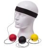 Тренажер для бокса с тремя мячами fight ball (пневмотренажер, мяч черный, красный, желтый)