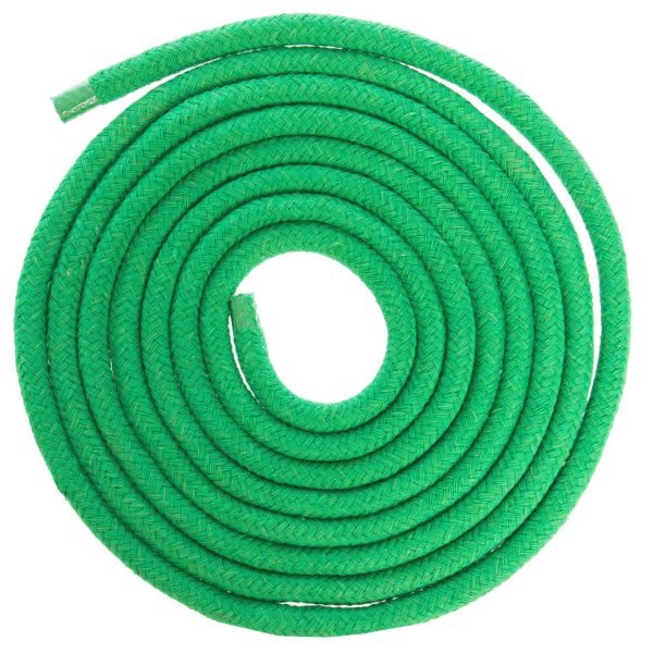 Скакалка для художественной гимнастики 3м Lingo (хлопок, l-3м, d-10мм, цвета в ассортименте) - Цвет Зеленый