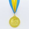 Медаль спортивная с лентой Футбол d-5см (металл, d-5см, 25g, 1-золото, 2-серебро, 3-бронза) - Цвет Золотой
