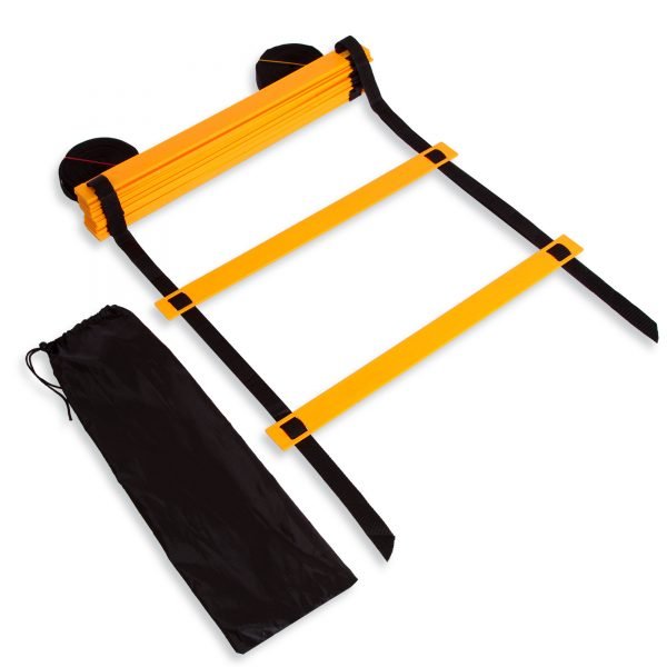 Координационная лестница дорожка для тренировки скорости 10м (20 перекладин) (10мx0,52мx4мм цвета в ассортименте) - Цвет Желтый