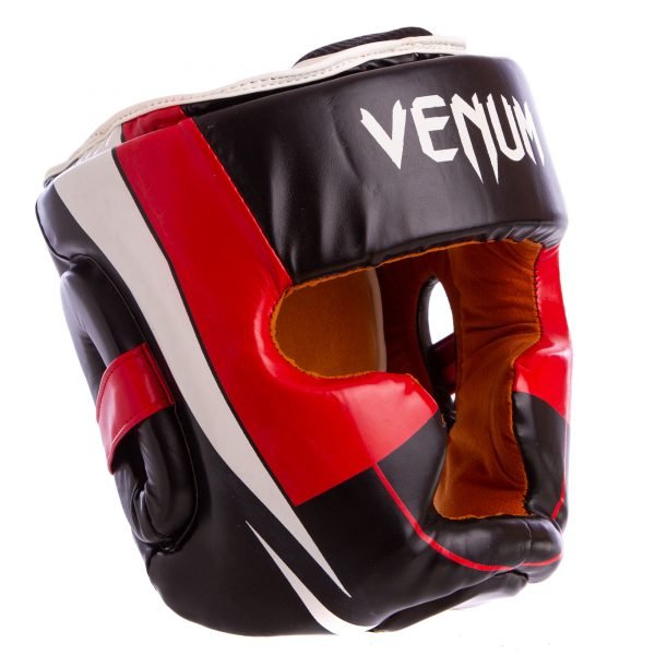 Шлем боксерский с полной защитой FLEX VNM ELITE (р-р М-XL, цвета в ассортименте) - Черный-красный-белый-M
