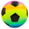 Мяч резиновый Футбол (PVC, вес-250г, р-р 16-25см (6-10in), радужный)