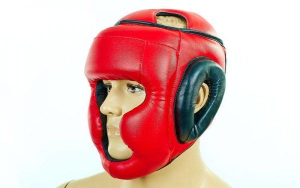 Шлем боксерский с полной защитой Маска LEV Стрейч UR (р-р М-XL, цвета в ассортименте) - Красный-M