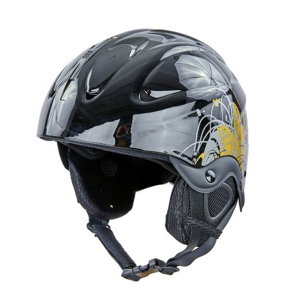 Шлем горнолыжный с механизмом регулировки MOON (ABS, p-p S-53-55, черный-золотой)