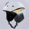 Шлем горнолыжный с механизмом регулировки MOON (ABS, p-p L-58-61, белый-золотой)