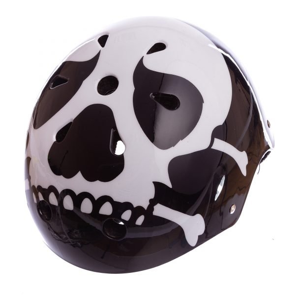 Шлем для экстремального спорта Zelart SKULL (ABS, PE, р-р L-56-58,черный-белый)