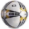 Мяч футбольный №5 PU ламин. CORE 5 STAR (№5, 5 сл., сшит вручную, белый-золотой)