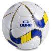 Мяч футбольный №5 PU ламин. CORE DIAMOND (№5, 4 сл., сшит вручную, белый-синий-желтый)