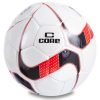 Мяч футбольный №5 PU ламин. CORE DIAMOND (№5, 4 сл., сшит вручную, белый-черный-красный)