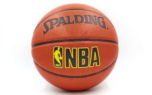 Мяч баскетбольный PU №7 SPALD NBA (PU, бутил, коричневый)