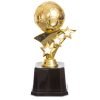 Награда (приз) спортивная Футбольный мяч (пластик, h-18см, b-8,5см, золото)