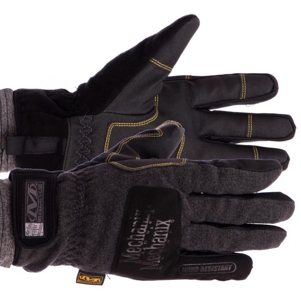 Перчатки теплые текстильные с закрытыми пальцами MECHANIX (р-р M-XL, черный) - M