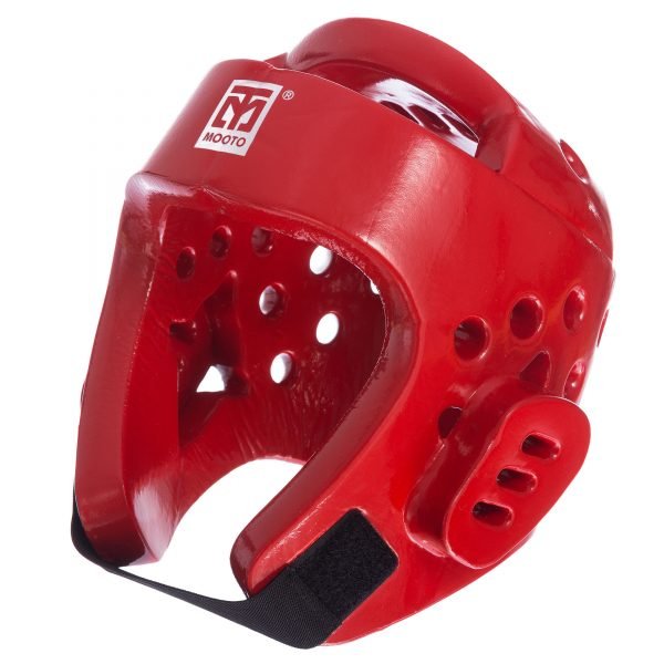 Шлем для тхэквондо PU MTO (р-р S-XL, цвета в ассортименте) - Красный-S