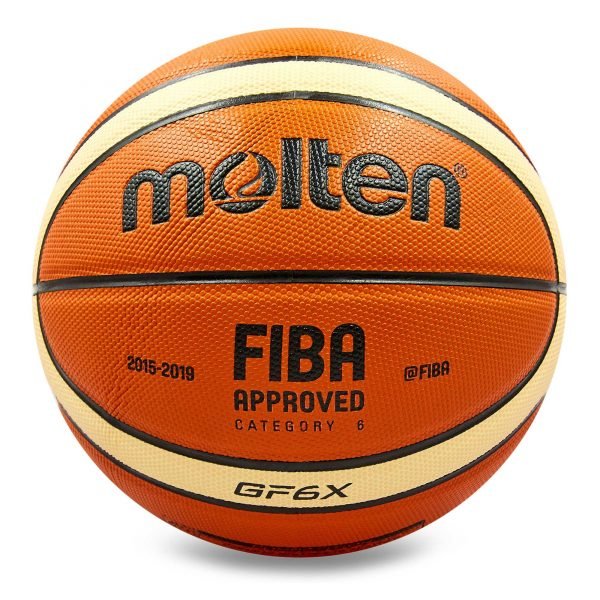 Мяч баскетбольный PU №6 MOLTEN (PU, бутил, оранжевый-бежевый)