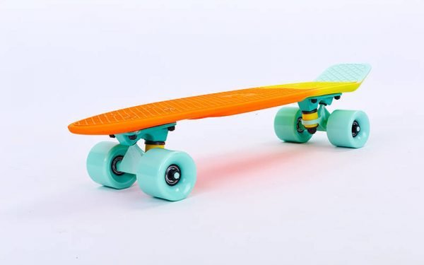 Скейтборд пластиковый Penny RUBBER SOFT FISH 22in полосатая дека (MP001)