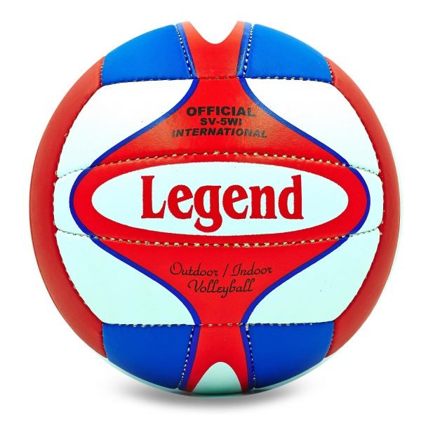Мяч волейбольный PU LEGEND (PU, №5, 3 слоя, сшит вручную)