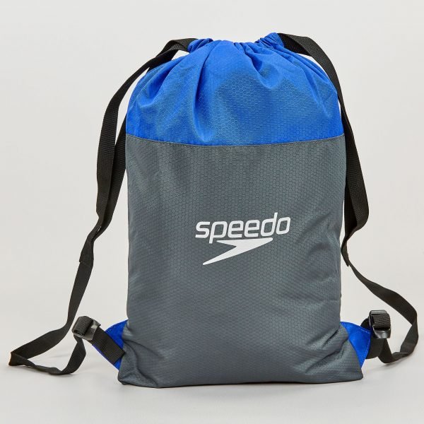 Рюкзак-мешок складной SPEEDO (полиэстер, р-р 45х34см, серый-синий)