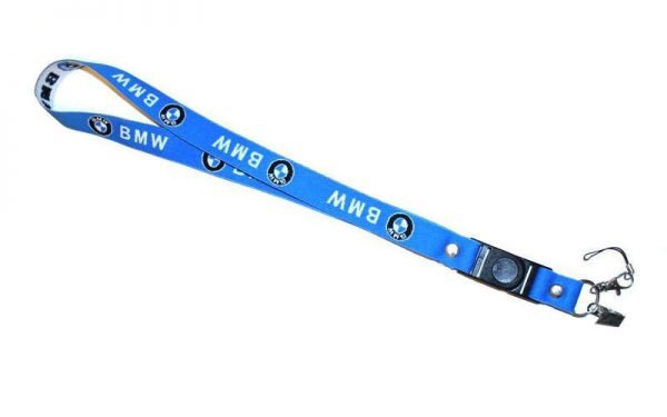 Шнурок для ключей, телефона BMW (эластичная, растяг. резина l-50см, синий)