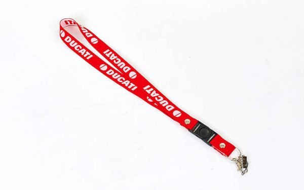 Шнурок для ключей, телефона DUCATI (эластичная, растяг. резина l-50см, красный)