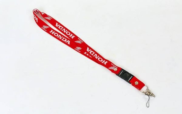 Шнурок для ключей, телефона HONDA (эластичная, растяг. резина l-50см, красный)