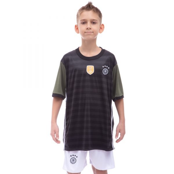 Форма футбольная детская GERMANY гостевая 2016 Sport( (PL, р-р S-XL, рост 125-165см, черный-белый) - M-26, рост 135-145
