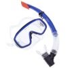 Набор для плавания маска с трубкой Zelart (термостекло, PVC, пластик, цвета в ассортименте) - Цвет Черный-синий-прозрачный