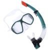 Набор для плавания маска с трубкой Zelart (термостекло, PVC, пластик, цвета в ассортименте ) - Цвет Бирюзовый-серый-прозрачный