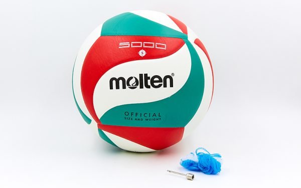Мяч волейбольный Клееный PU MOL 5000 (PU, №5, 5 сл., клееный)