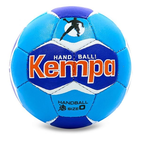 Мяч для гандбола KEMPA (PU, р-р 0, сшит вручную, голубой -синий)