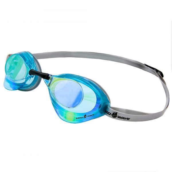Очки для плавания стартовые MadWave TURBO RACER II RAINBOW (поликарбонат, силикон, зеркальные, цвета в ассортименте) - Цвет Бирюзовый