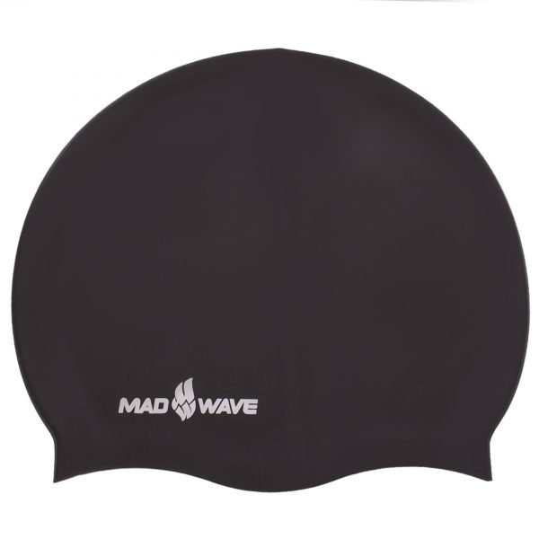 Шапочка для плавания MadWave INTENSIVE (силикон, цвета в ассортименте) - Цвет Черный