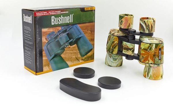 Бинокль BUSHNELL 8х40 (пластик, стекло, PVC-чехол, камуфляж лес) Replika