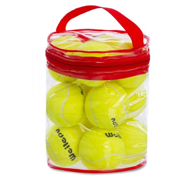 Мяч для большого тенниса (12шт) ODEAR (PVC сумка, салатовый)
