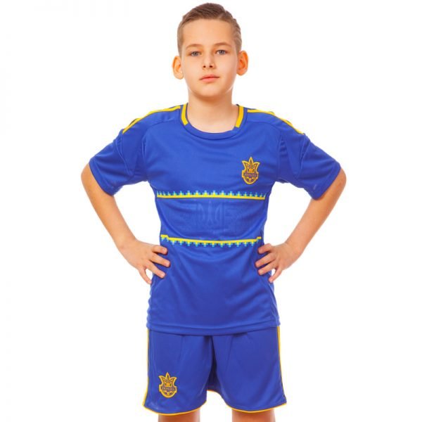 Форма футбольная детская УКРАИНА Sport (PL, р-р XS-XL, рост 116-165см, цвета в ассортименте) - Синий-XL-30, рост 155-165