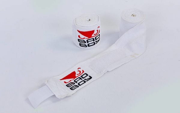 Бинты боксерские (2шт) хлопок с эластаном BDB (l-3м, цвета в ассортименте) - Цвет Белый