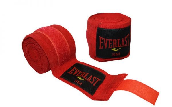Бинты боксерские (2шт) хлопок с эластаном ELS (l-3м, цвета в ассортименте) - Цвет Красный