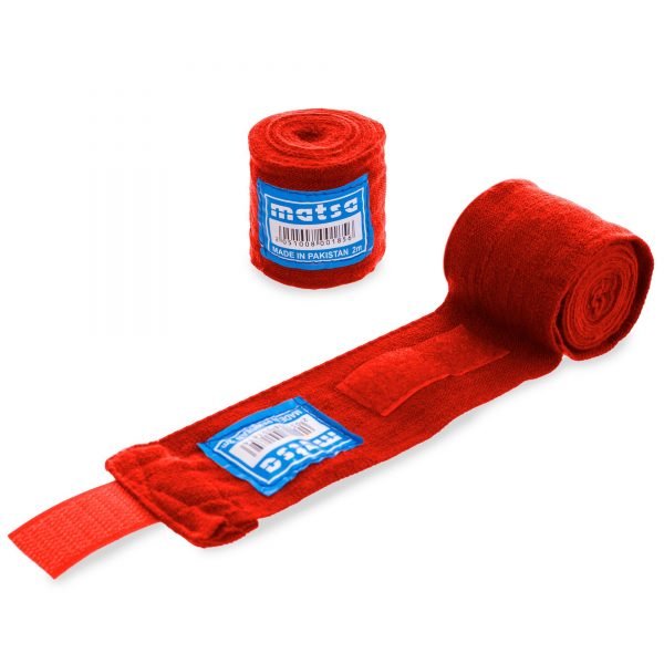 Бинты боксерские (2шт) хлопок с эластаном MATSA (l-2м, цвета в ассортименте) - Цвет Красный
