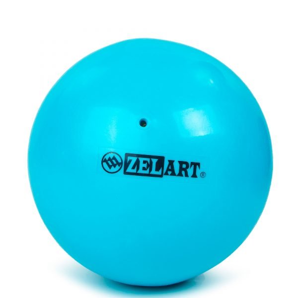 Мяч для пилатеса и йоги Zelart Pilates ball Mini (PVC, d-20см, 400гр, цвета в ассортименте) - Цвет Голубой
