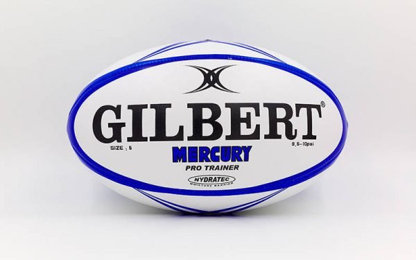 Мяч для регби GILBERT (PU, р-р 12in, №5, белый-синий)