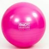Мяч для фитнеса (фитбол) гладкий глянцевый 55см Body Sk (PVC,1120г, розовый, ABS)