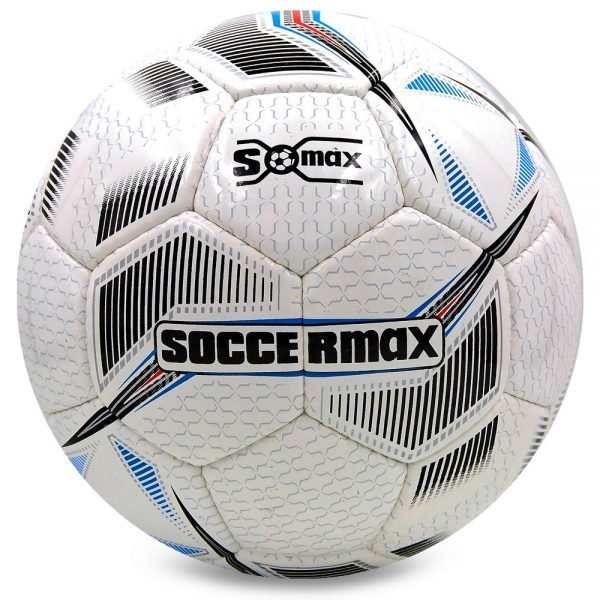 Мяч футбольный профессиональный №5 SOCCERMAX FIFA (PU, белый-черный)