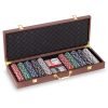 Набор для покера в кожзам чемодане на 500 фишек с номиналом (р-р 57х21х7,5см)