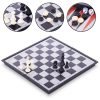 Шахматы, шашки, нарды 3 в 1 дорожные пластиковые магнитные (р-р доски 27см x 27см)