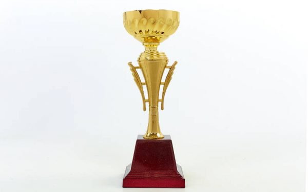 Кубок спортивный (металл, пластик, h-30см, b-12см, d чаши-12см, золото)