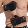 Перчатки для тяжелой атлетики MARATON (PVC, PL, открытые пальцы, р-р L-XXL, черный) - L