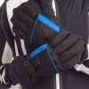 Перчатки горнолыжные теплые мужские (р-р M-L, L-XL, уп.-12пар, цена за 1пару, цвета в ассортименте) - Черный-голубой-M-L