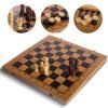 Шахматы, шашки, нарды 3 в 1 бамбуковые (фигуры-дерево, р-р доски 39x39см)