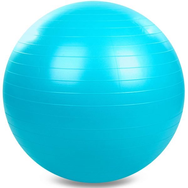 Мяч для фитнеса (фитбол) гладкий сатин 85см Zelart (PVC, 1200г, цвета в ассортименте, ABS технолог) - Цвет Голубой