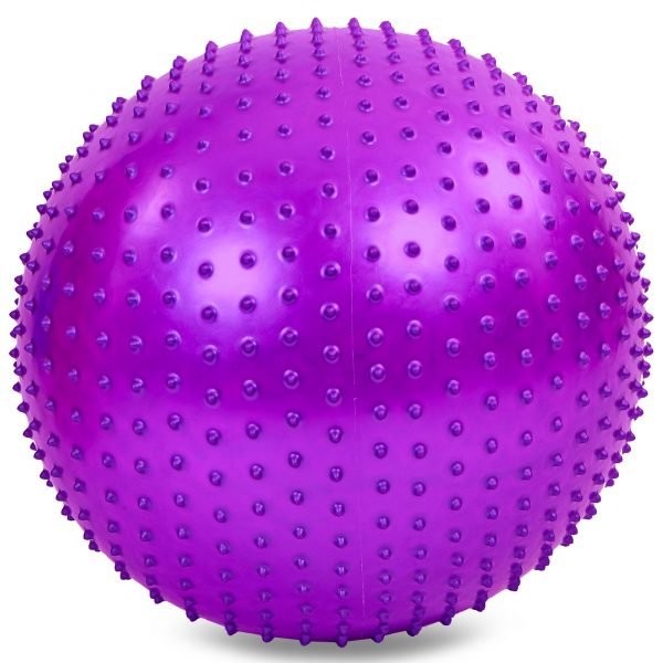 Мяч для фитнеса (фитбол) массажный 65см Zelart (PVC, 1100г,цвета в ассор,ABS технолог) - Цвет Фиолетовый